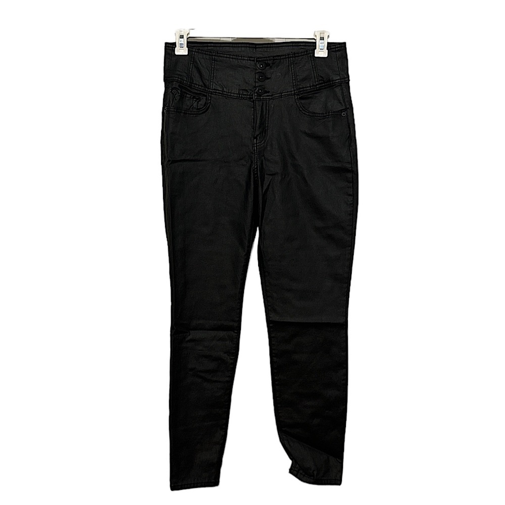 No Boundaries Black Coated Jeans, Size 17